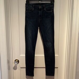 Mother High Waisted Looker jeans in Here Kitty, Kitty wash